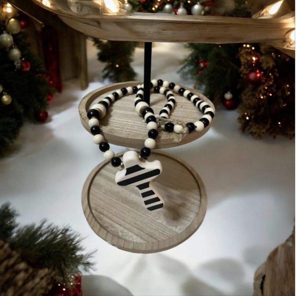Simply Southern Beaded Necklace Or Decor Black Tassel Or Cross, NWT - Picture 4 of 5